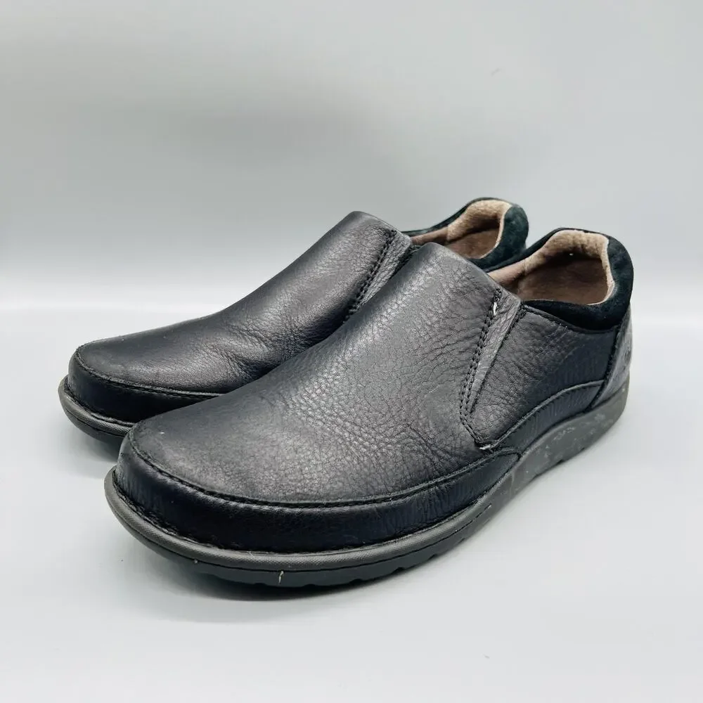 Born Shoes Mens 11 Black Leather Nigel Slip On Loafers Casual Comfort Walking